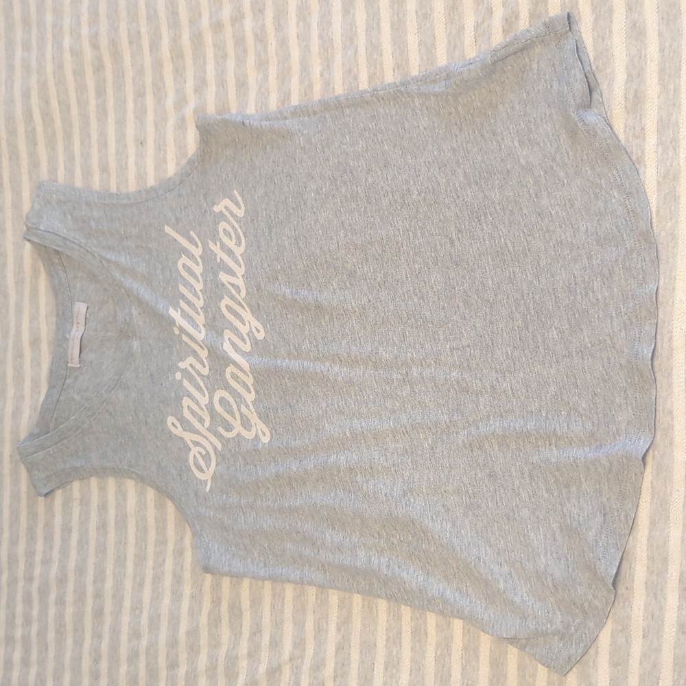 Spiritual Gangster Gray Tank Top, Size Small